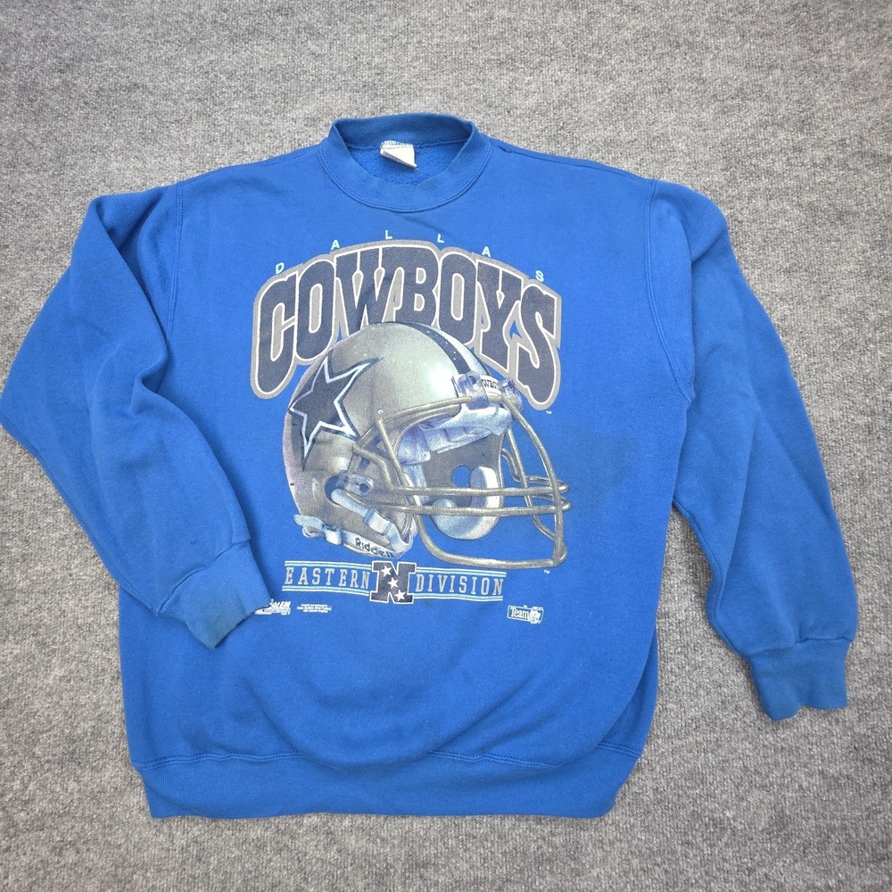 Vintage Dallas Cowboys Sweatshirt Mens XL Blue Salem Made USA 1992